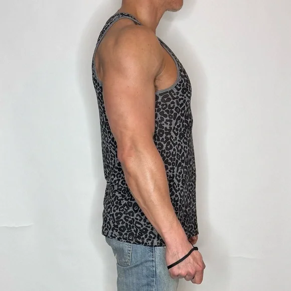Men's Leopard Print Tank Top - Picture 4 of 8